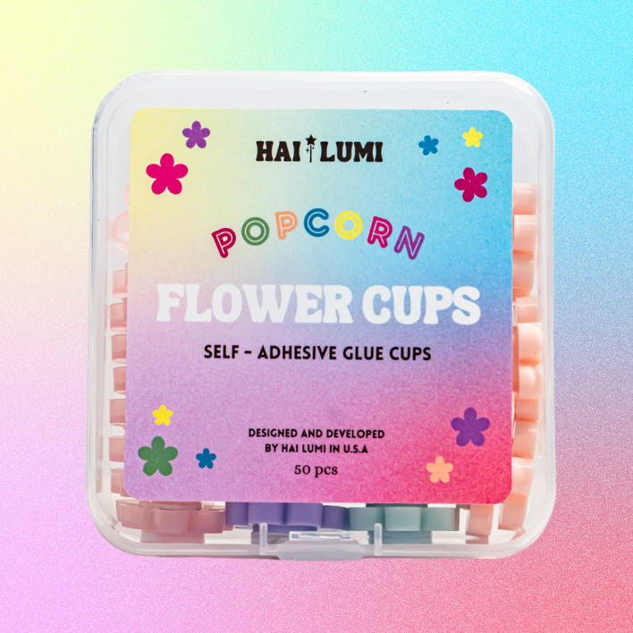 Popcorn Flower Cups - self adhering glue cups