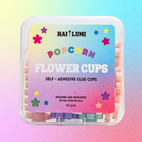 Popcorn Flower Cups - self adhering glue cups